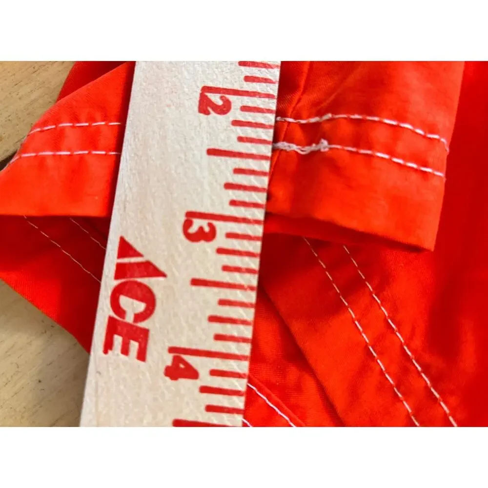 VTG 90s Billabong Board Swim Shorts Mini Womens Large Hawaiian Aloha Orange Surf